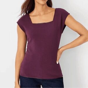 Banana Republic Rich Purple Short Sleeve Top